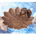 Stäbchenhalter aus Messing - Frosch auf Lotusblatt